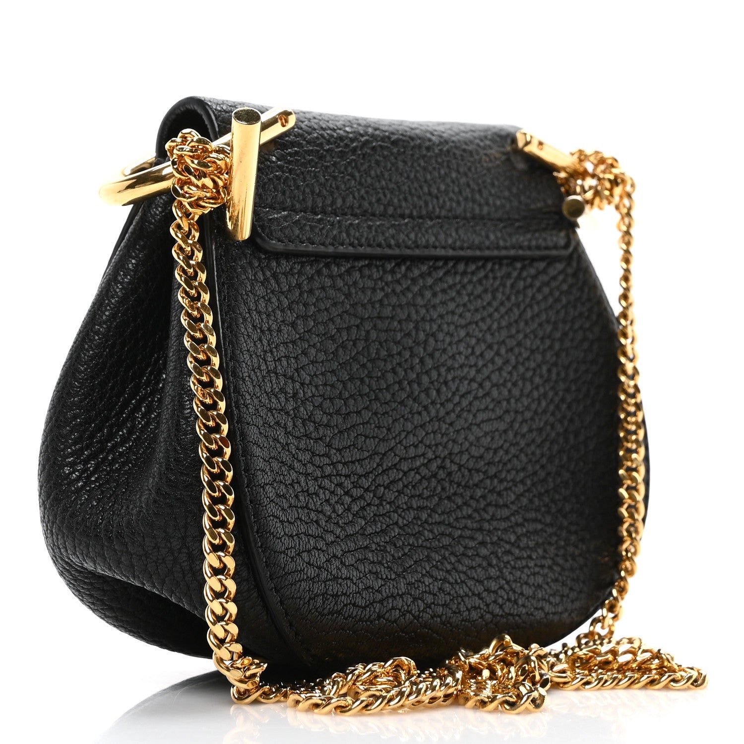 Chloe Grained Lambskin Nano Drew Shoulder Bag Black 3 of 10