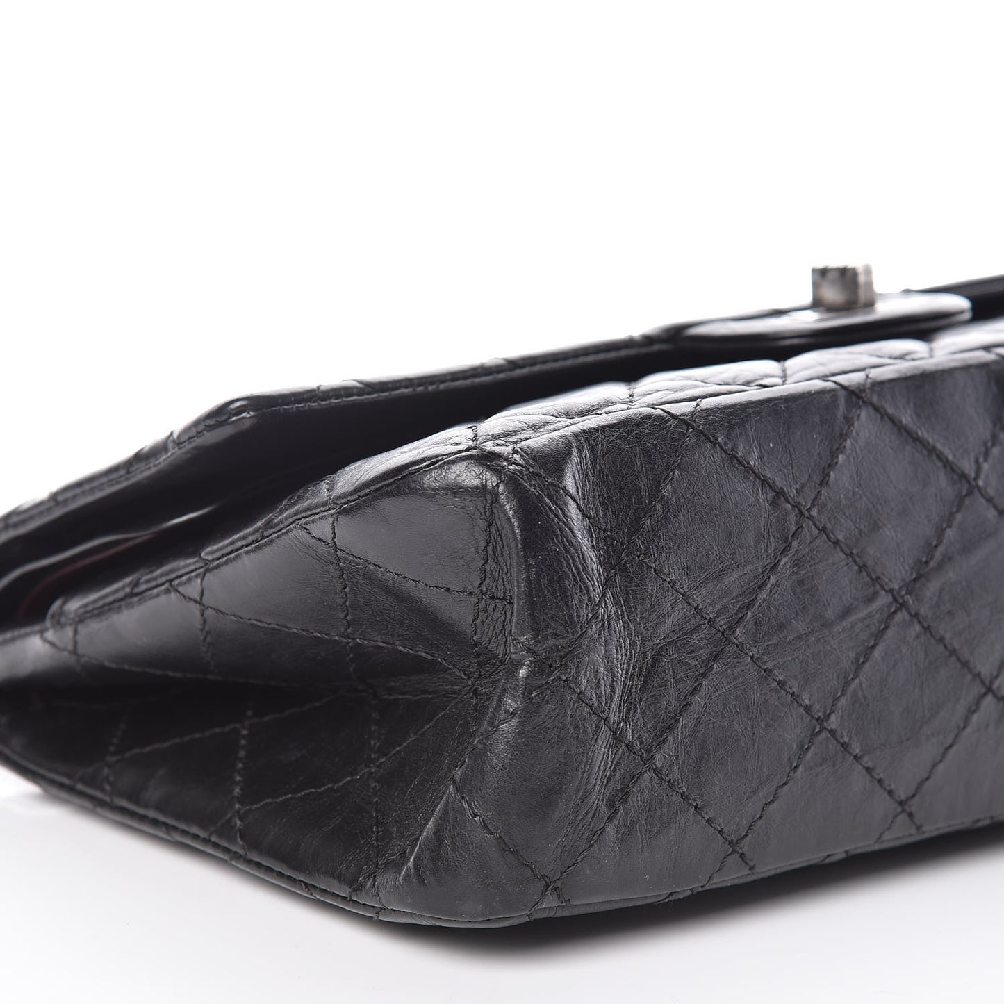 Aged Calfskin Quilted 2.55 Reissue 226 Flap Black