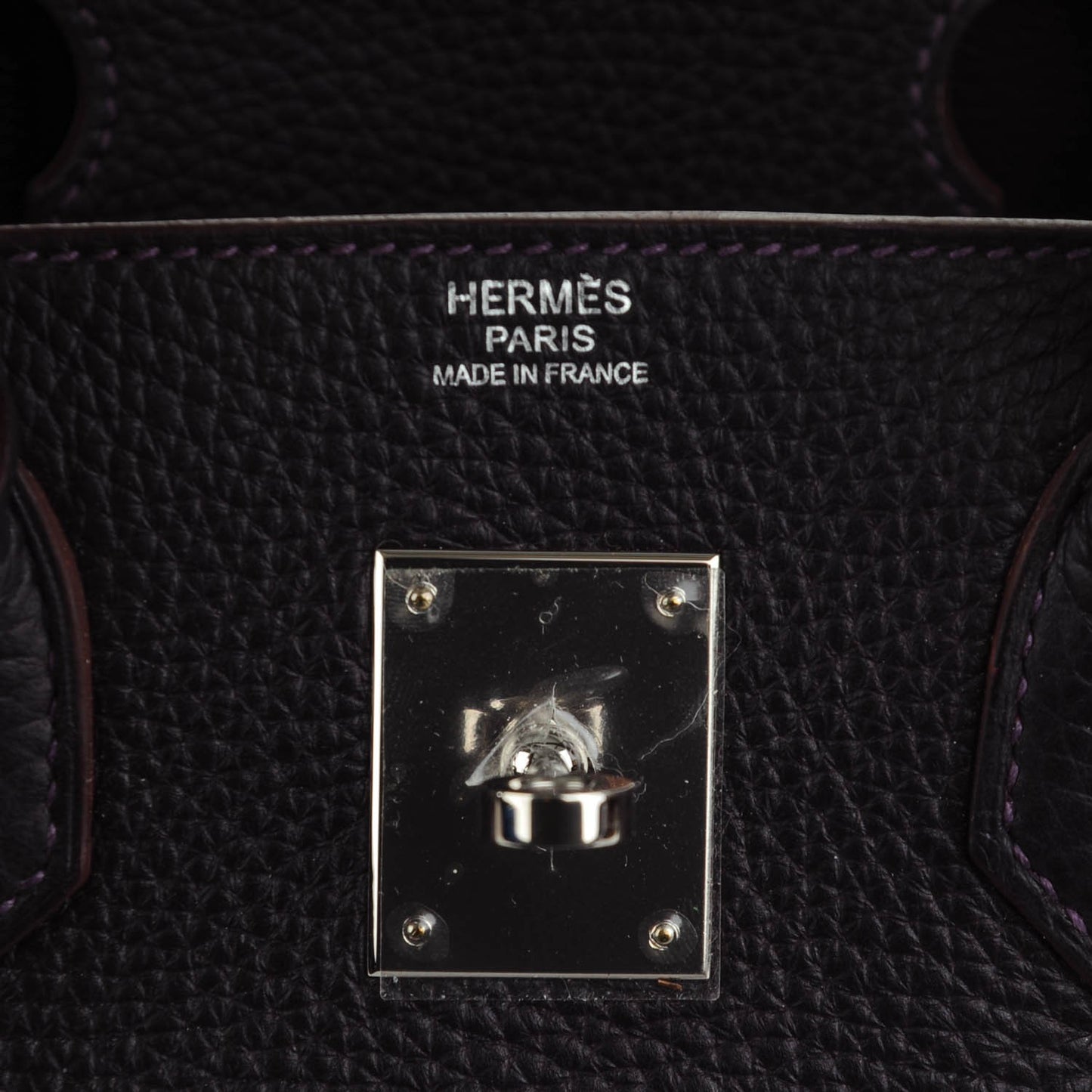 Taurillon Clemence Birkin 30 Raisin