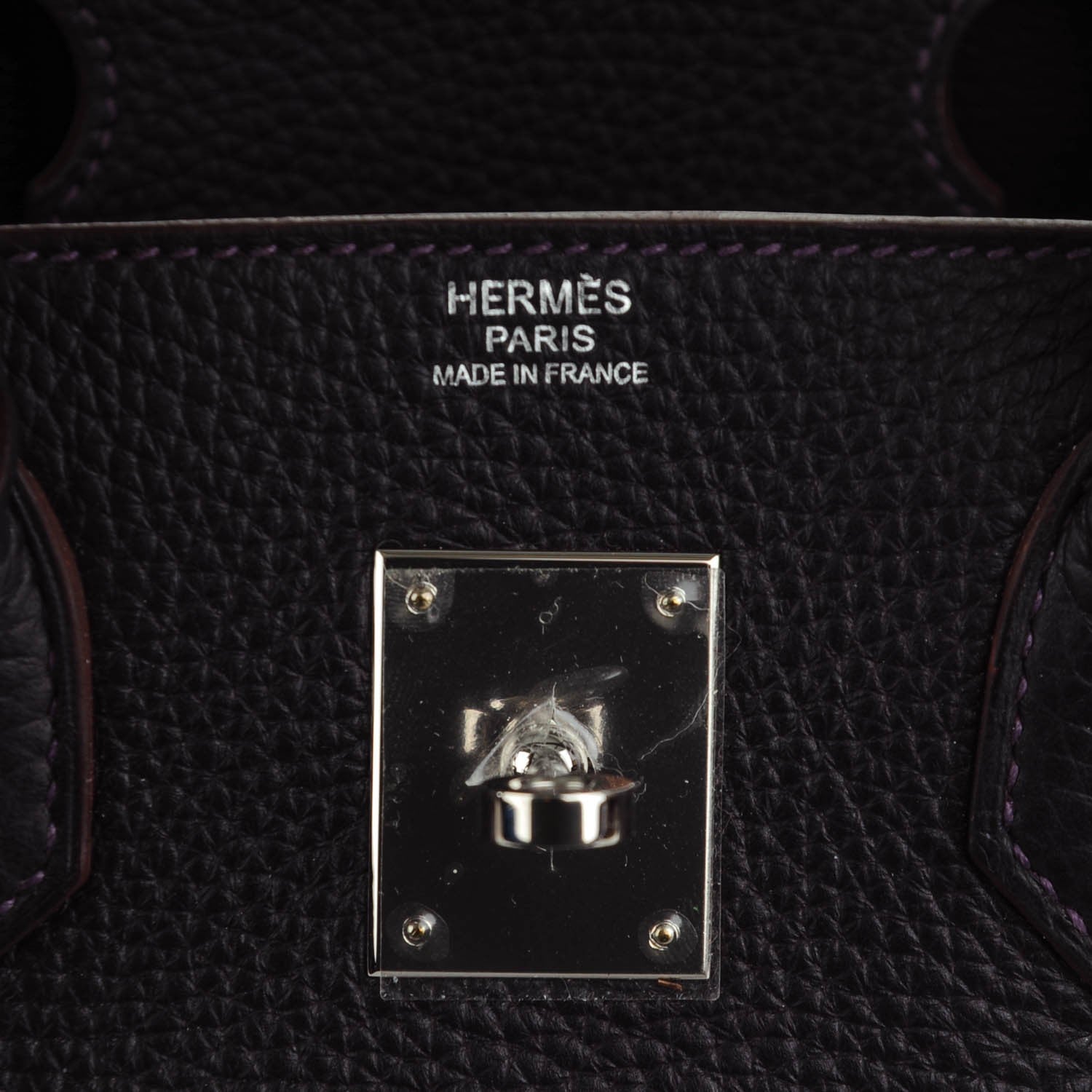 Hermes Taurillon Clemence Birkin 30 Raisin 13 of 25
