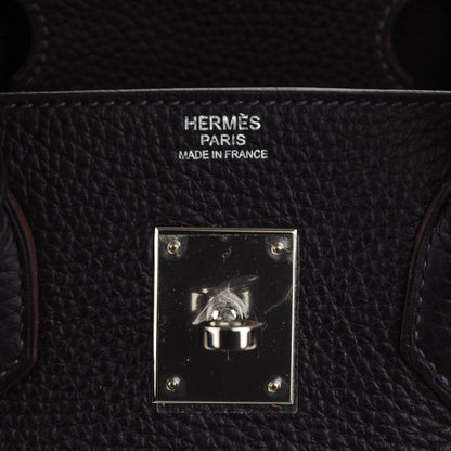 Hermes Taurillon Clemence Birkin 30 Raisin 13 of 25