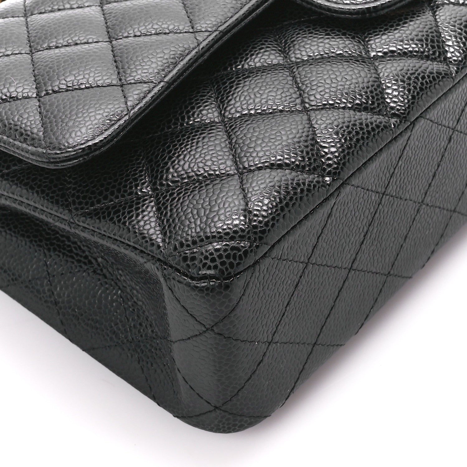 Chanel Caviar Quilted Medium Double Flap Black 10 of 12