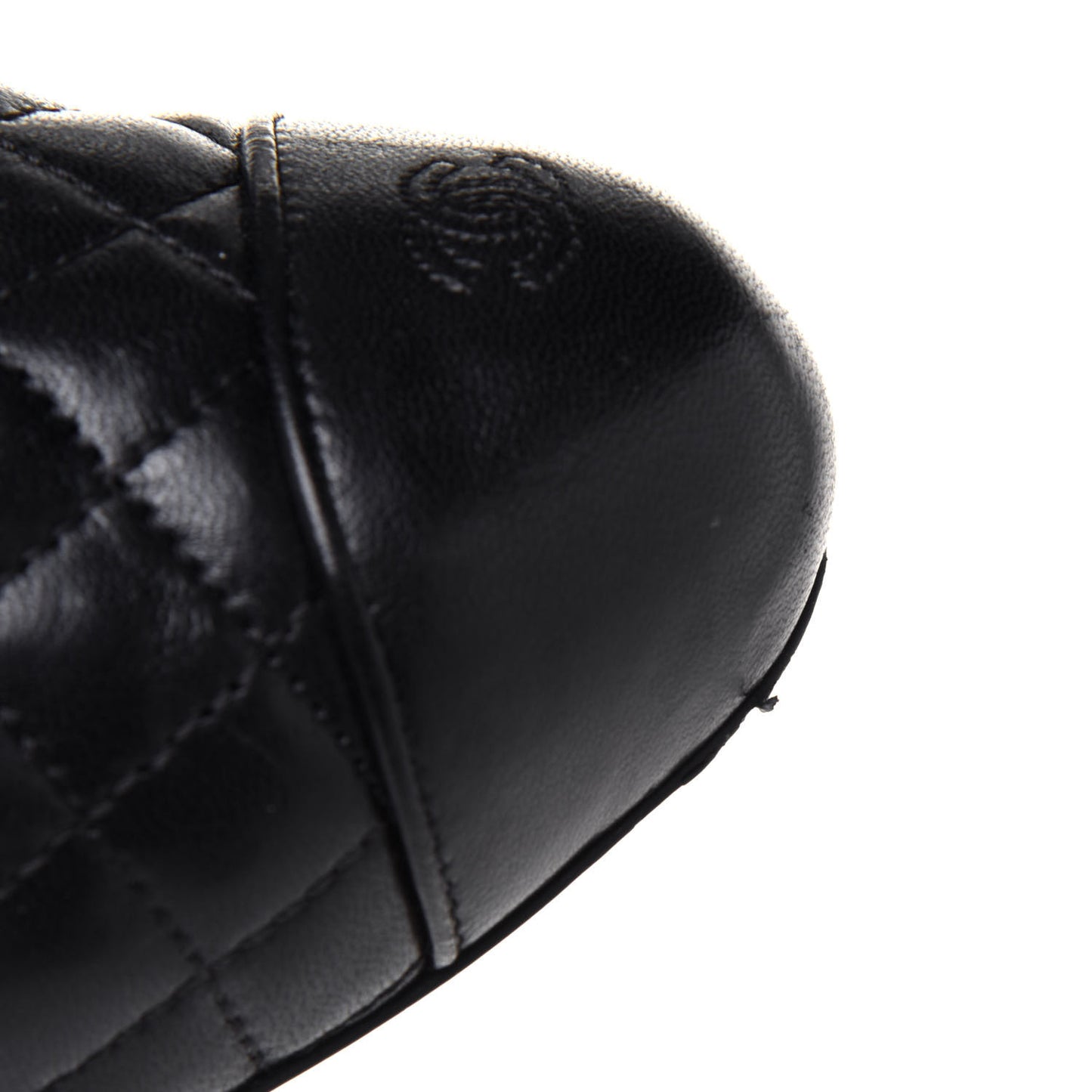Lambskin Quilted CC Booties 39 Black
