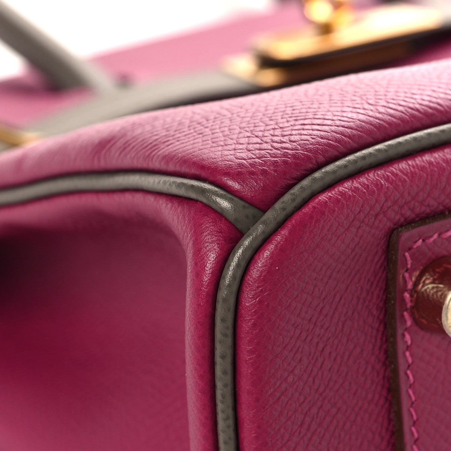 Hermes Epsom Horseshoe Birkin 30 Rose Poupre Etain 9 of 12