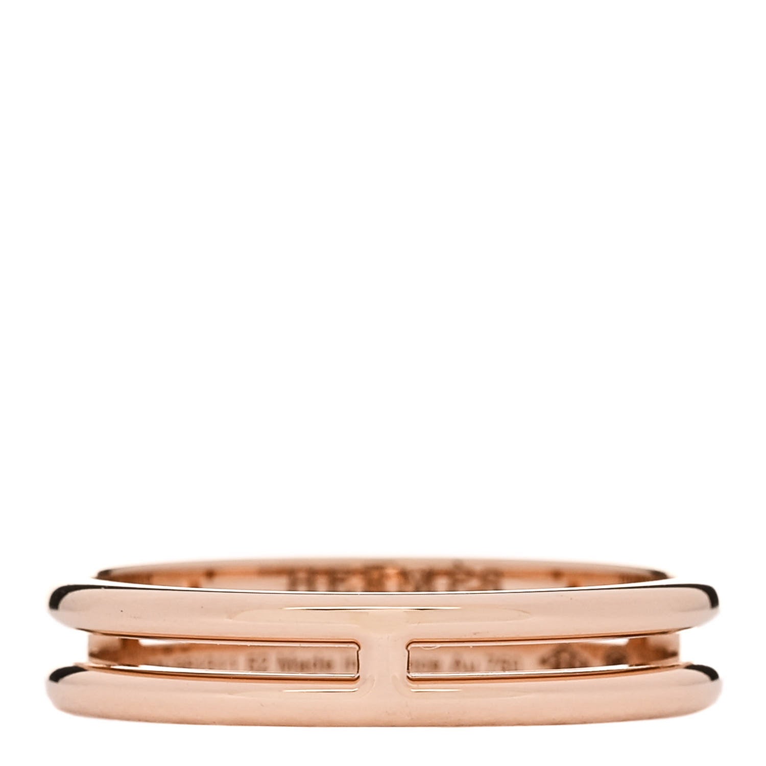Hermes 18K Rose Gold Ariane Wedding Band Ring 52 6 1 of 5