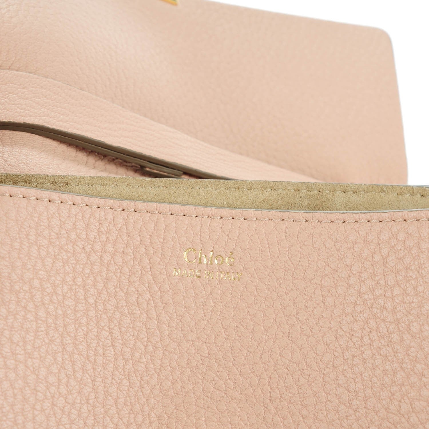 Chloe Grained Calfskin Medium Drew Shoulder Bag Cement Pink 7 of 7