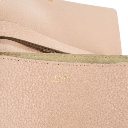 Chloe Grained Calfskin Medium Drew Shoulder Bag Cement Pink 7 of 7