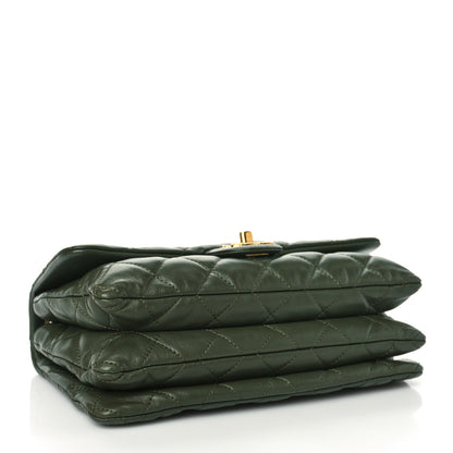 Chanel Lambskin Quilted Medium Pillow Crush Flap Khaki 3 of 8