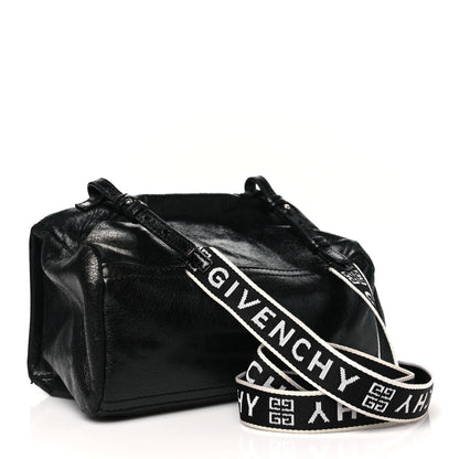 Givenchy Crinkled Patent Deerskin Mini Pandora Black 3 of 11