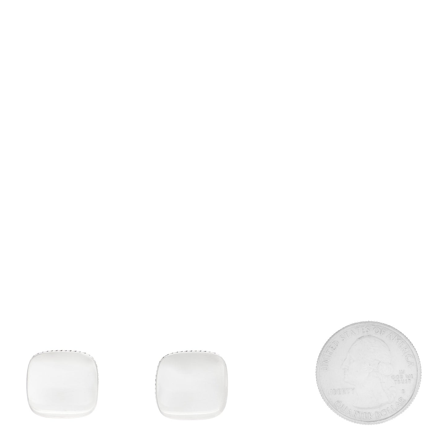 Sterling Silver Streamline Cushion Cufflinks