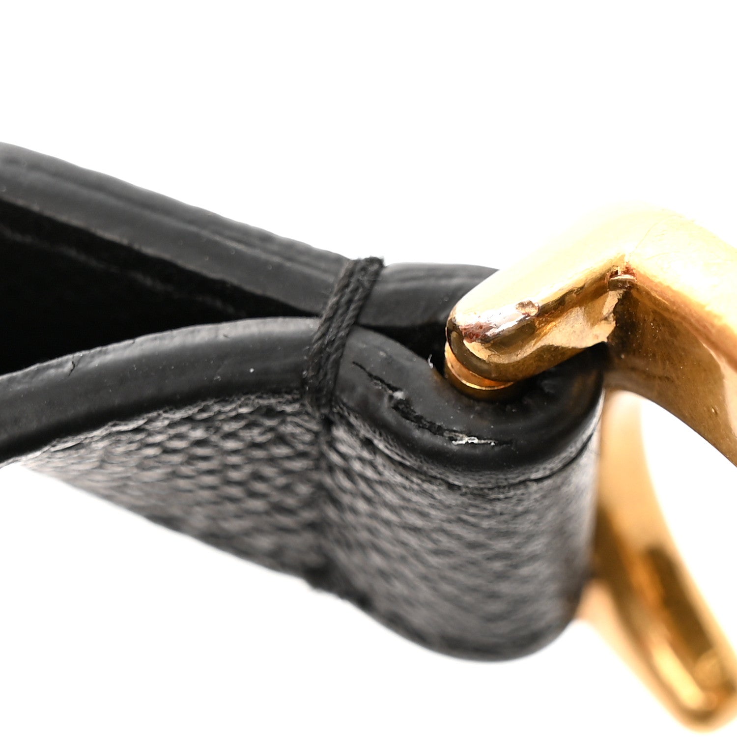 Christian Dior Grained Calfskin Saddle Bag Black 12 of 15