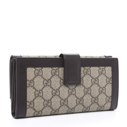 Gucci Monogram Script Continental Wallet Dark Brown 2 of 8