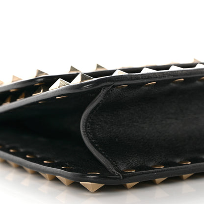Valentino Garavani Vitello Mini Rockstud Flap Wallet on Strap Black 11 of 12