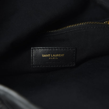 Saint Laurent Lambskin Charm Studded Teddy Drawstring Bag Black 6 of 14