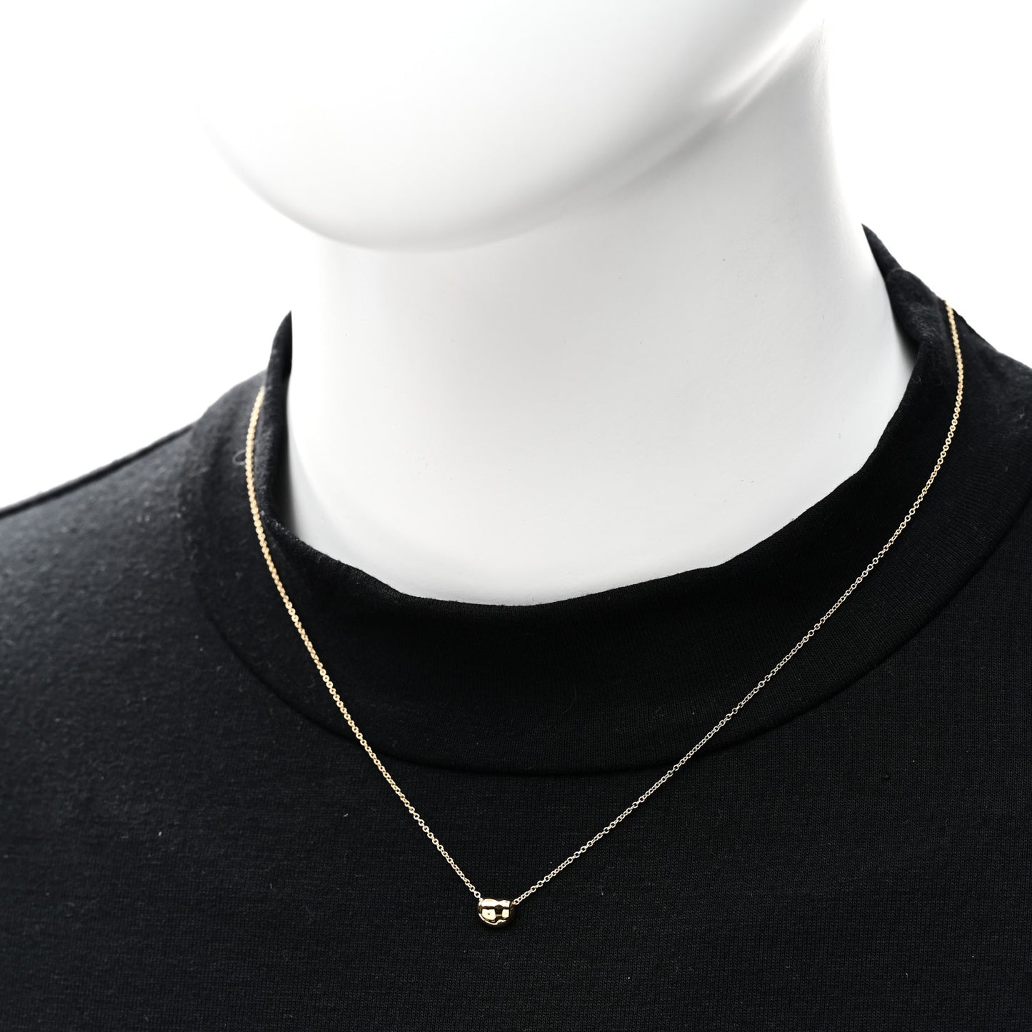 18K Yellow Gold 6.5mm Elsa Peretti Bean Pendant Necklace