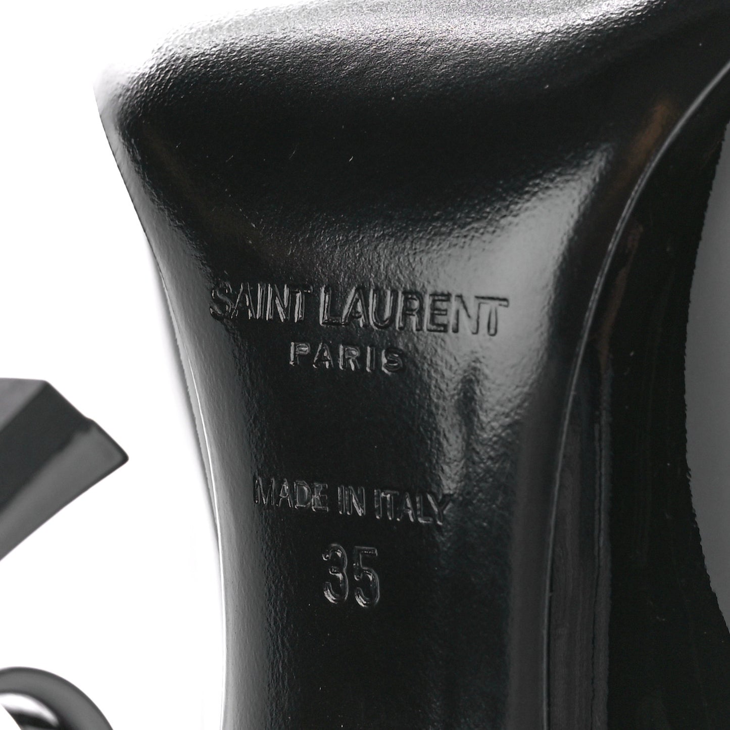 Patent Calfskin Opyum 110 Pumps 35 Black