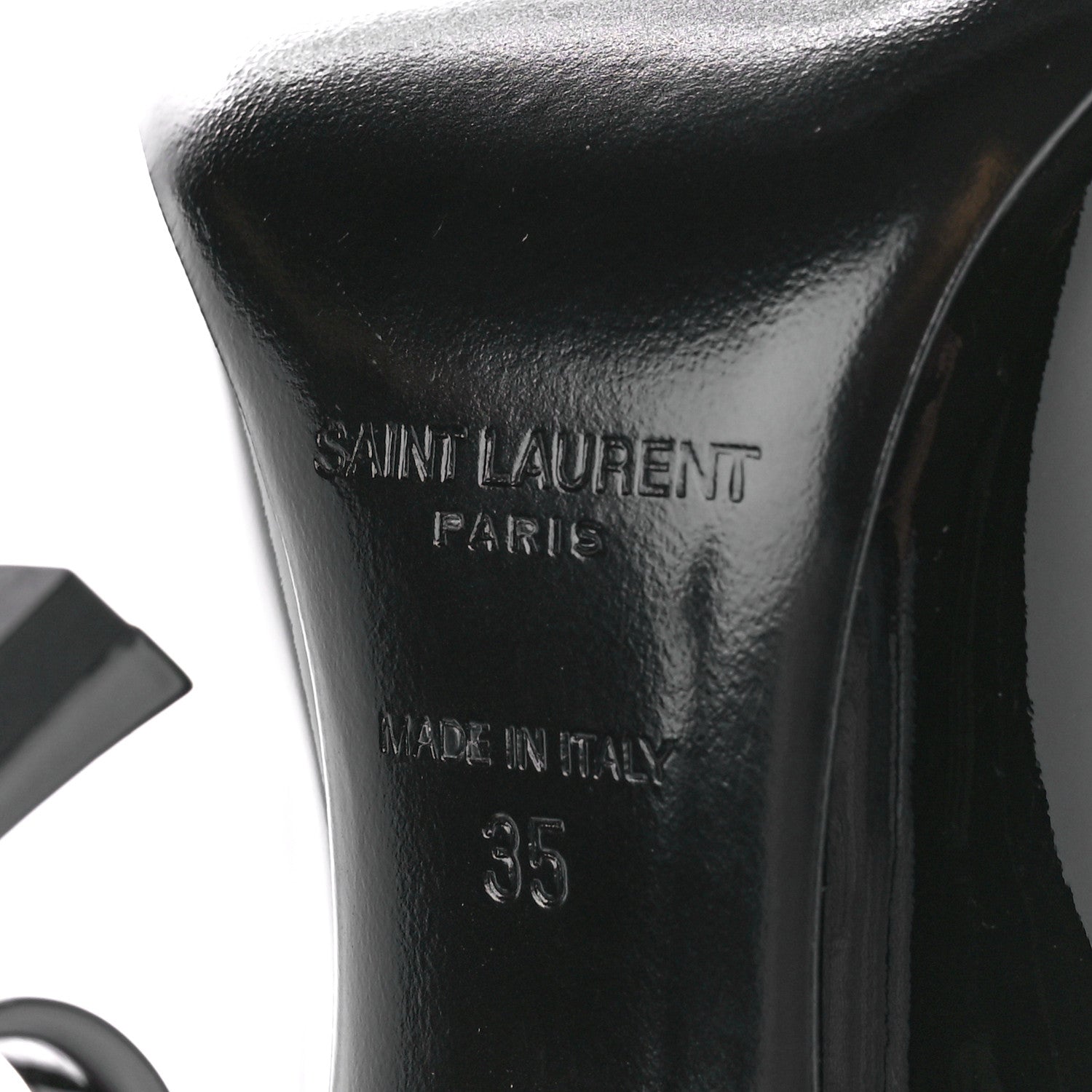 Saint Laurent Patent Calfskin Opyum 110 Pumps 35 Black 6 of 9