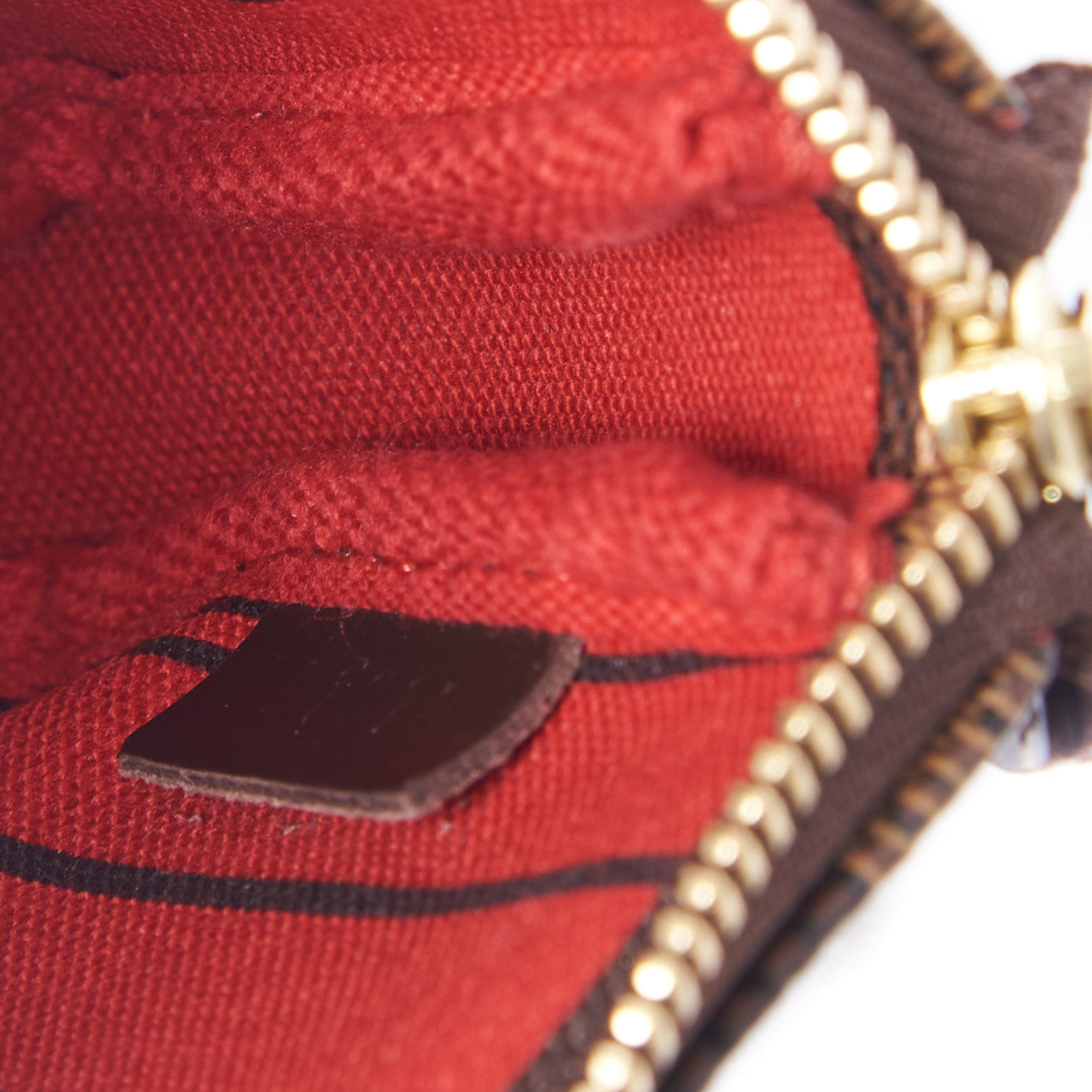 Louis Vuitton Damier Ebene Complice Trunks and Bags Mini Pochette Accessories Red 8 of 8