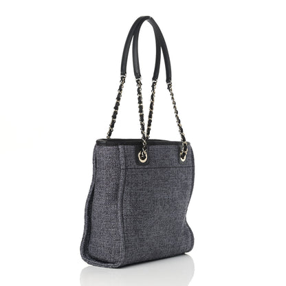 Chanel Lurex Straw Mini Deauville Tote Black 4 of 10