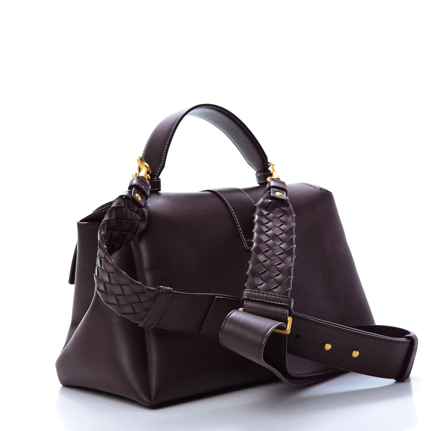 Matte Calfskin Medium Piazza Bag Quetsche