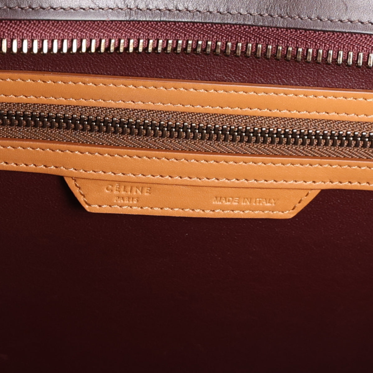 Smooth Calfskin Bullhide Tri-Color Luggage Terracotta