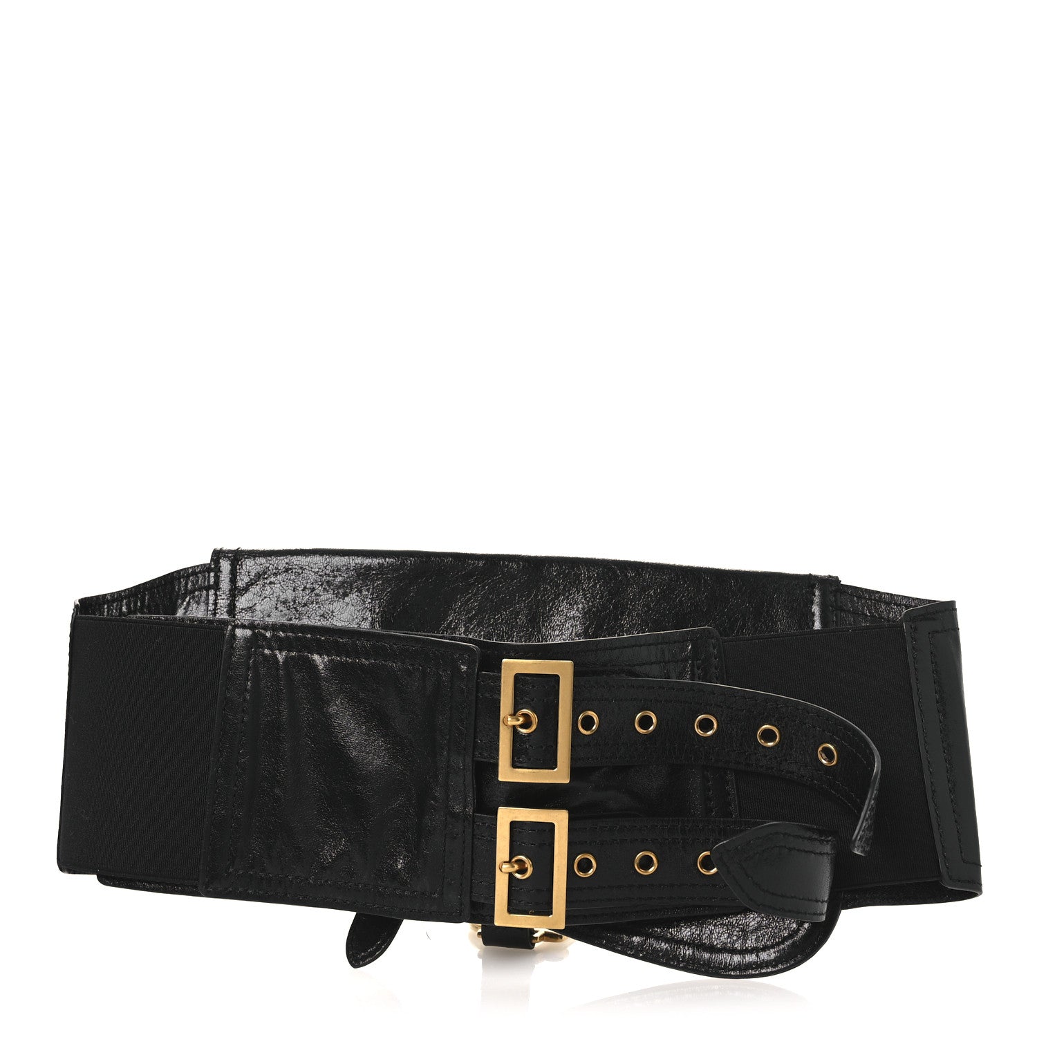 Dior SADDLE ベルト Dior Saddle Belt Calfskin 20 MM Black in Calfskin with Aged Gold