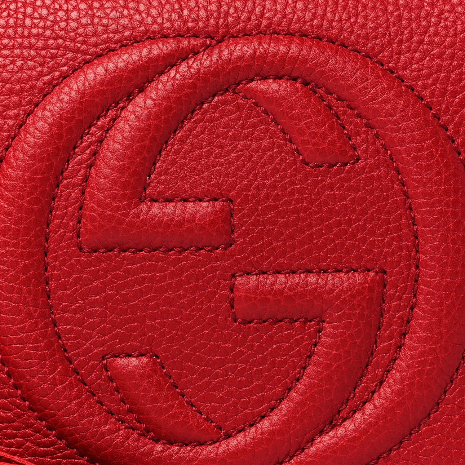 Gucci Pebbled Calfskin Small Soho Disco Bag Tabasco Red 8 of 10