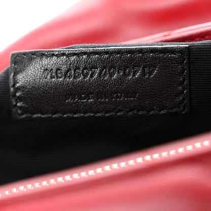 Saint Laurent Calfskin Y Quilted Monogram Medium Loulou Chain Satchel Lipstick Red 7 of 11