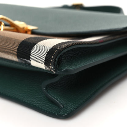 Burberry Derby Calfskin House Check Small Macken Crossbody Bag Vintage Green 10 of 10