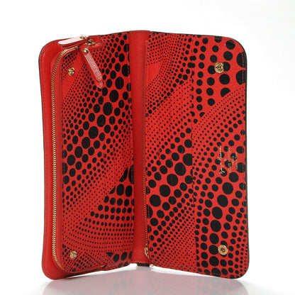 Louis Vuitton Monogram Kusama Waves Insolite Wallet Red 5 of 6