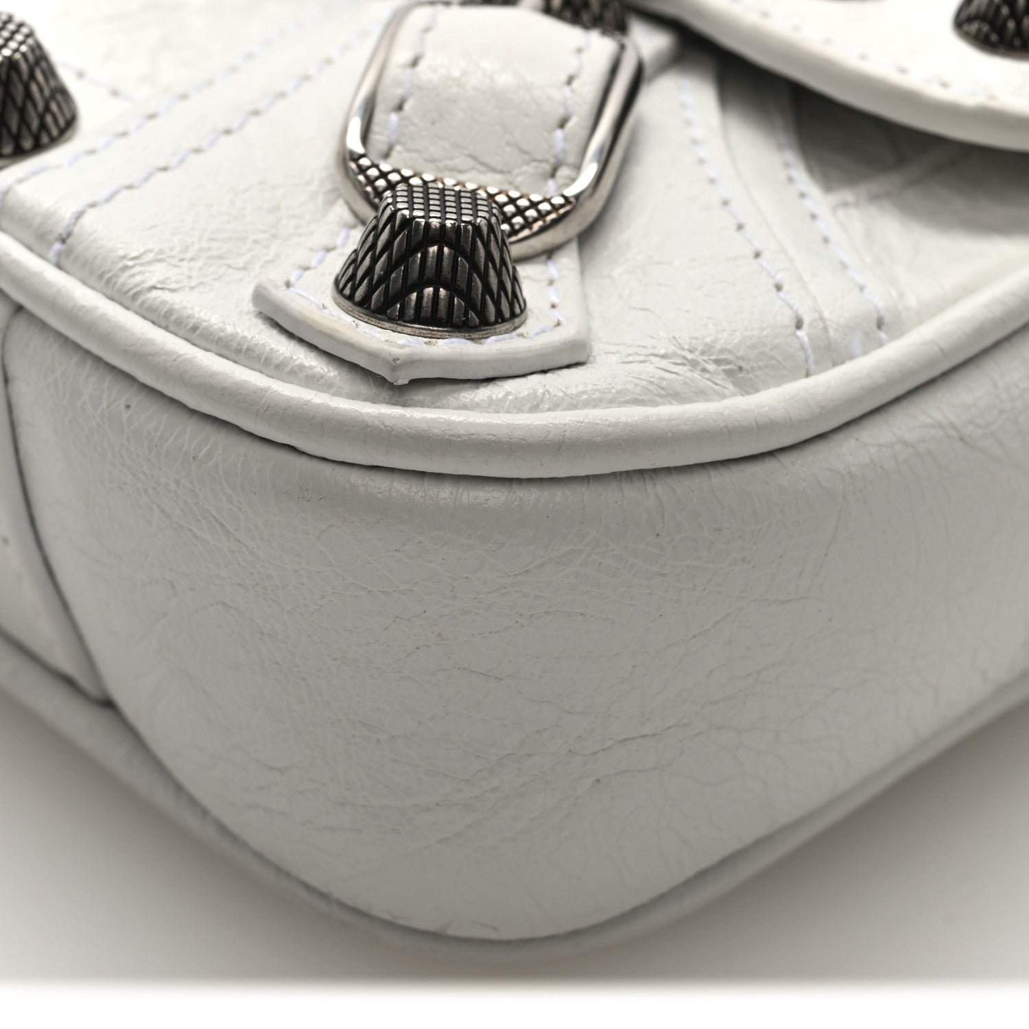 Balenciaga Agneau Arena Le Cagole Sling Bag XS Optic White 9 of 9