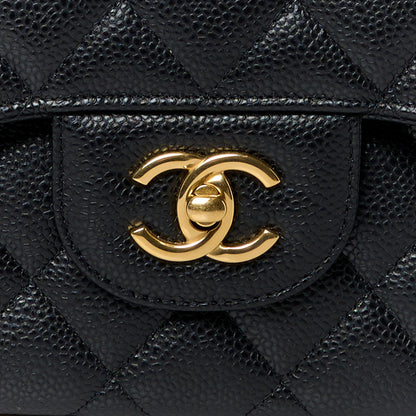 Chanel Caviar Quilted Jumbo Double Flap Black 9 of 13