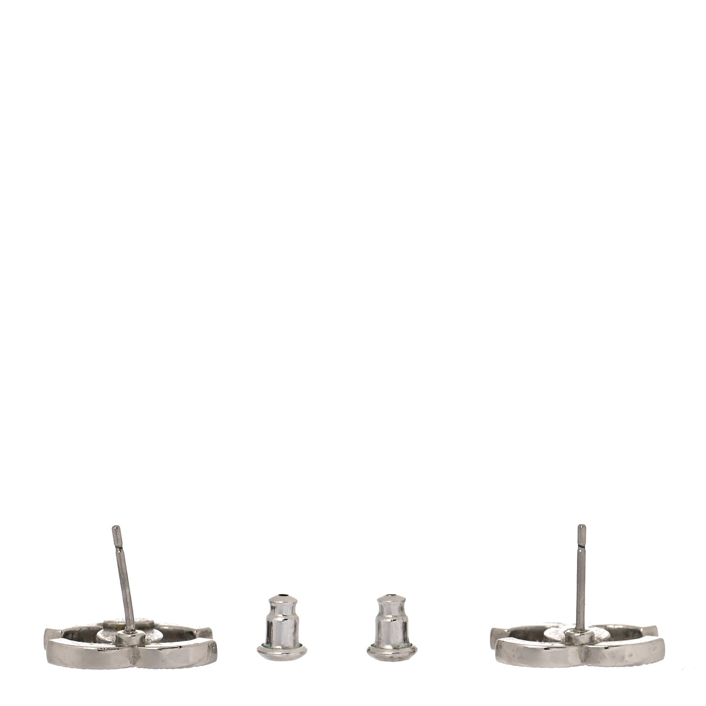 Crystal CC Earrings SIlver