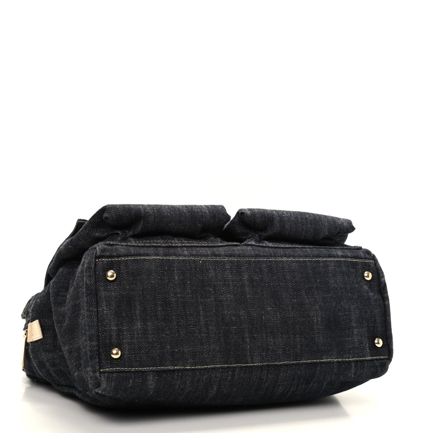 Denim CC Double Pocket Shoulder Bag