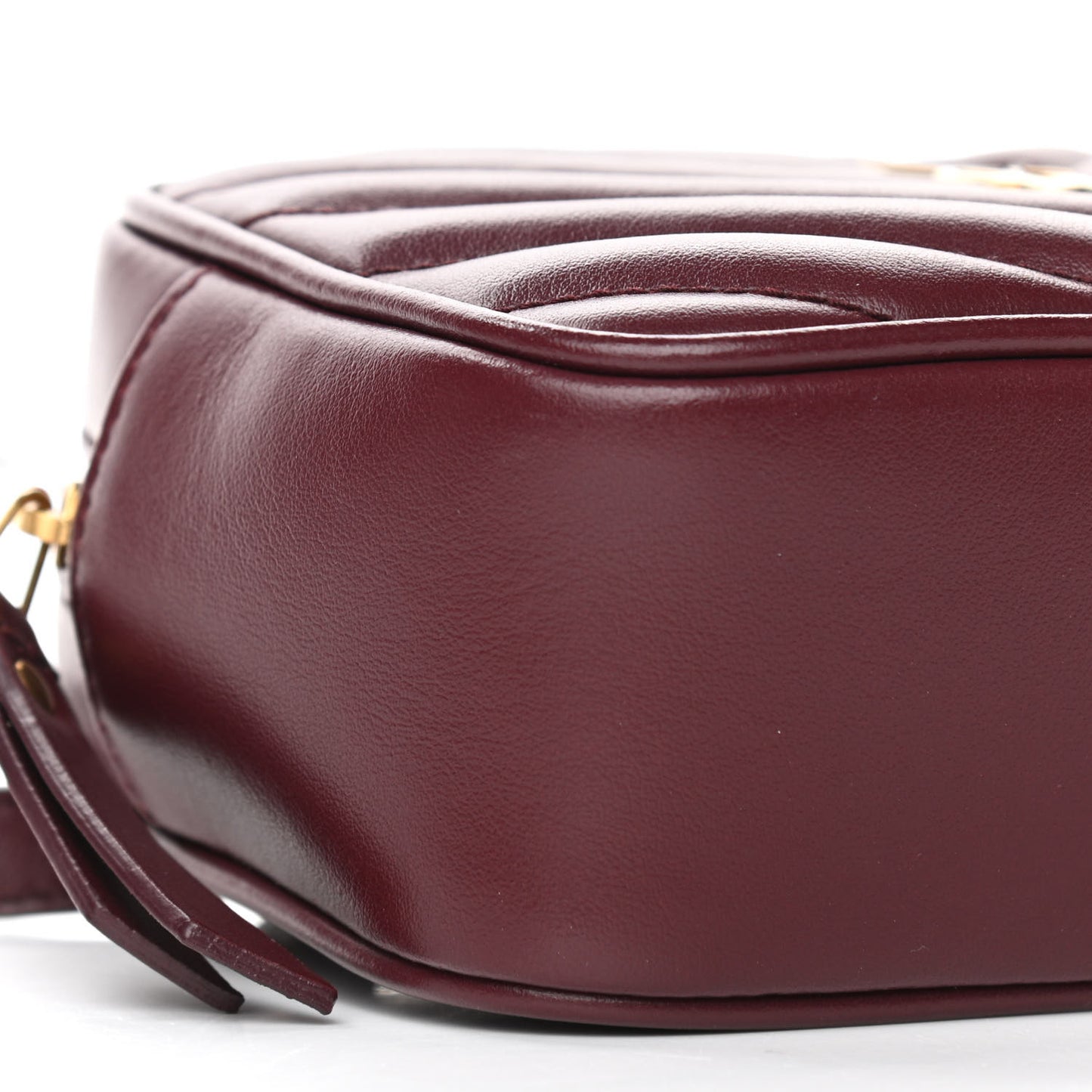 Calfskin Matelasse Monogram Lou Belt Bag Dark Legion Red