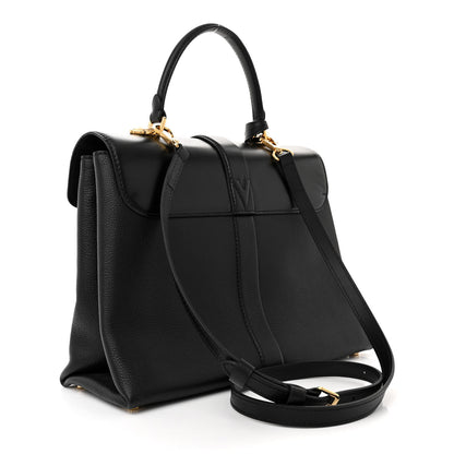 Louis Vuitton Grained Smooth Calfskin Rose Des Vents MM Black 3 of 11