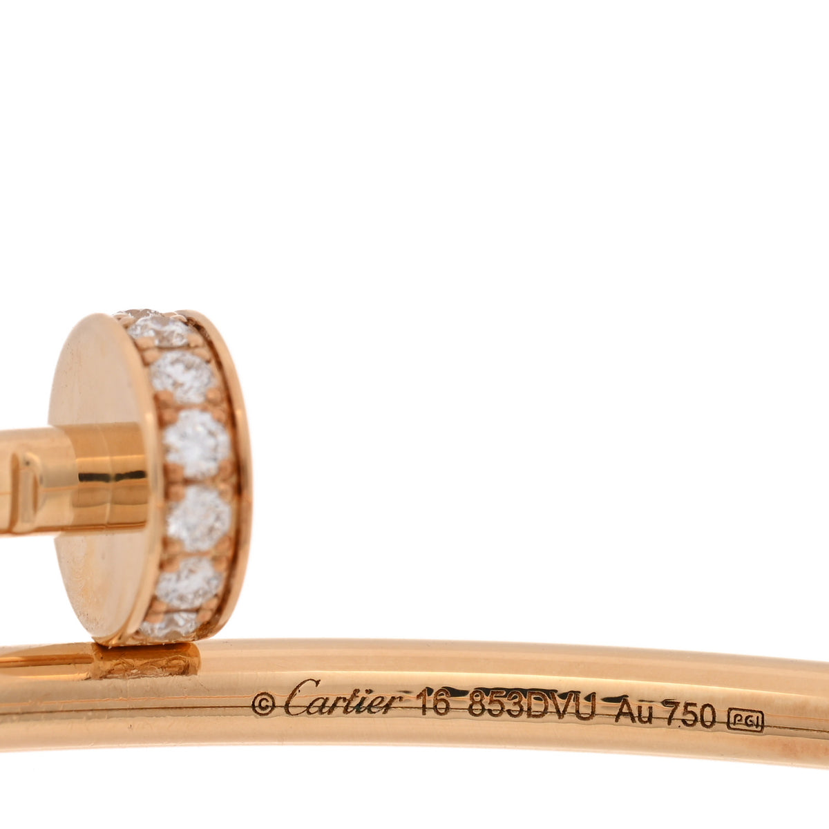 18K Yellow Gold Diamond Small Juste Un Clou Bracelet 16