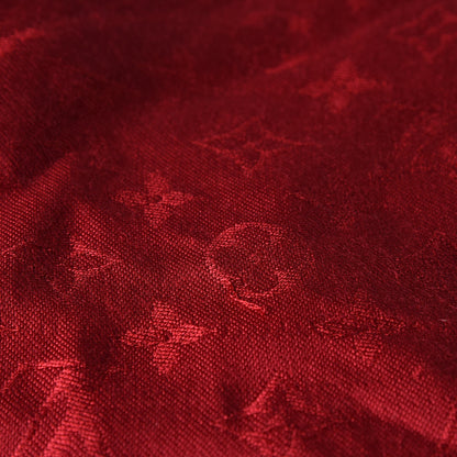 Louis Vuitton Silk Wool Monogram Shawl Pomme D'Amour 8 of 8