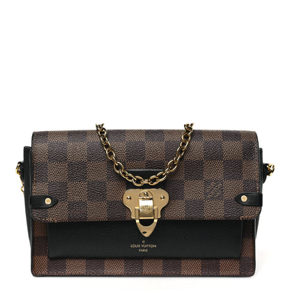 Louis Vuitton Damier Ebene Vavin Chain Wallet Black 1 of 11