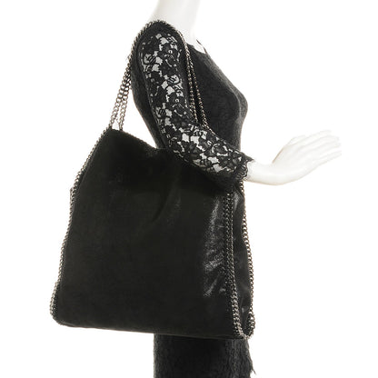 Stella McCartney Faux Leather Shaggy Deer Falabella Big Tote Black 2 of 9