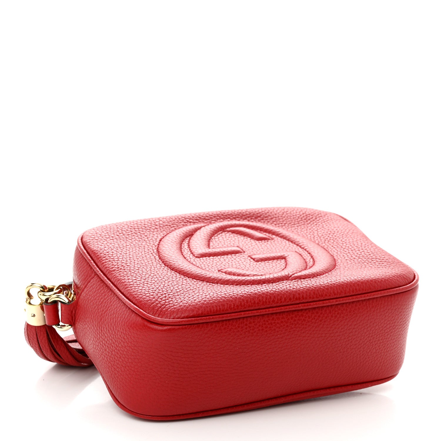 Gucci Pebbled Calfskin Small Soho Disco Bag Tabasco Red 4 of 11