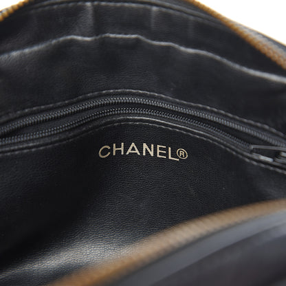 Chanel Lambskin Chevron Quilted Small Camera Case Black 7 of 14