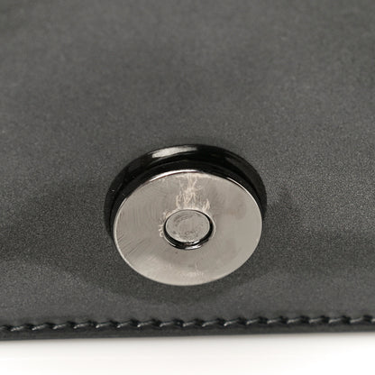 Christian Dior Metallic Patent Micro-Cannage Diorama Wallet on Chain Pouch Onyx Black 11 of 13