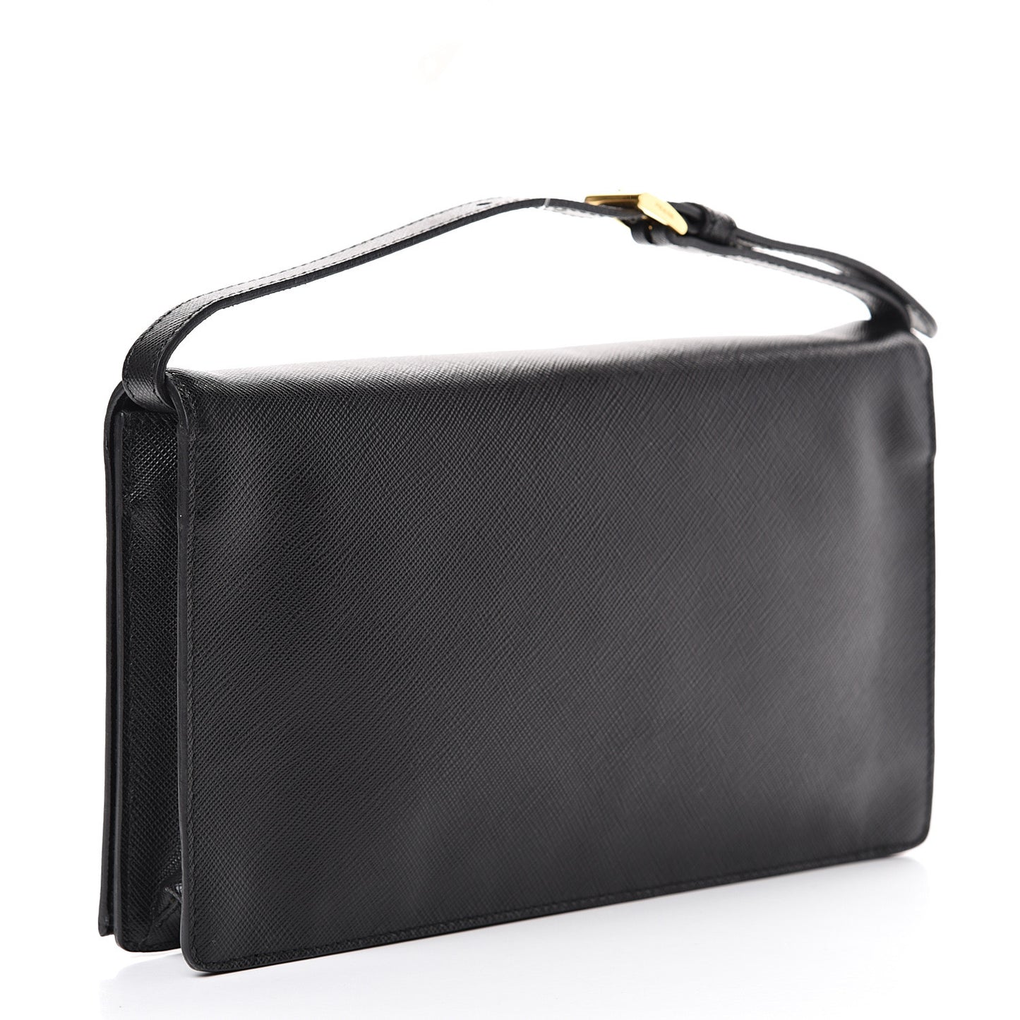 Saffiano Lux Clutch Black