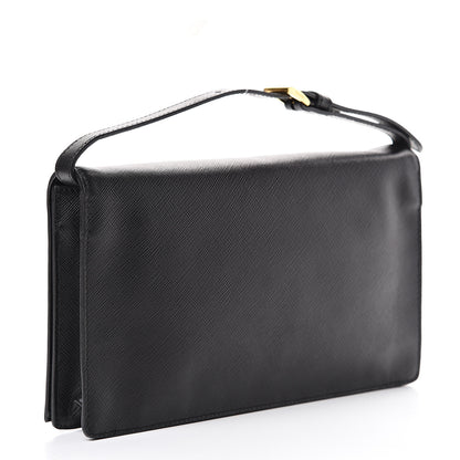 Prada Saffiano Lux Clutch Black 2 of 12