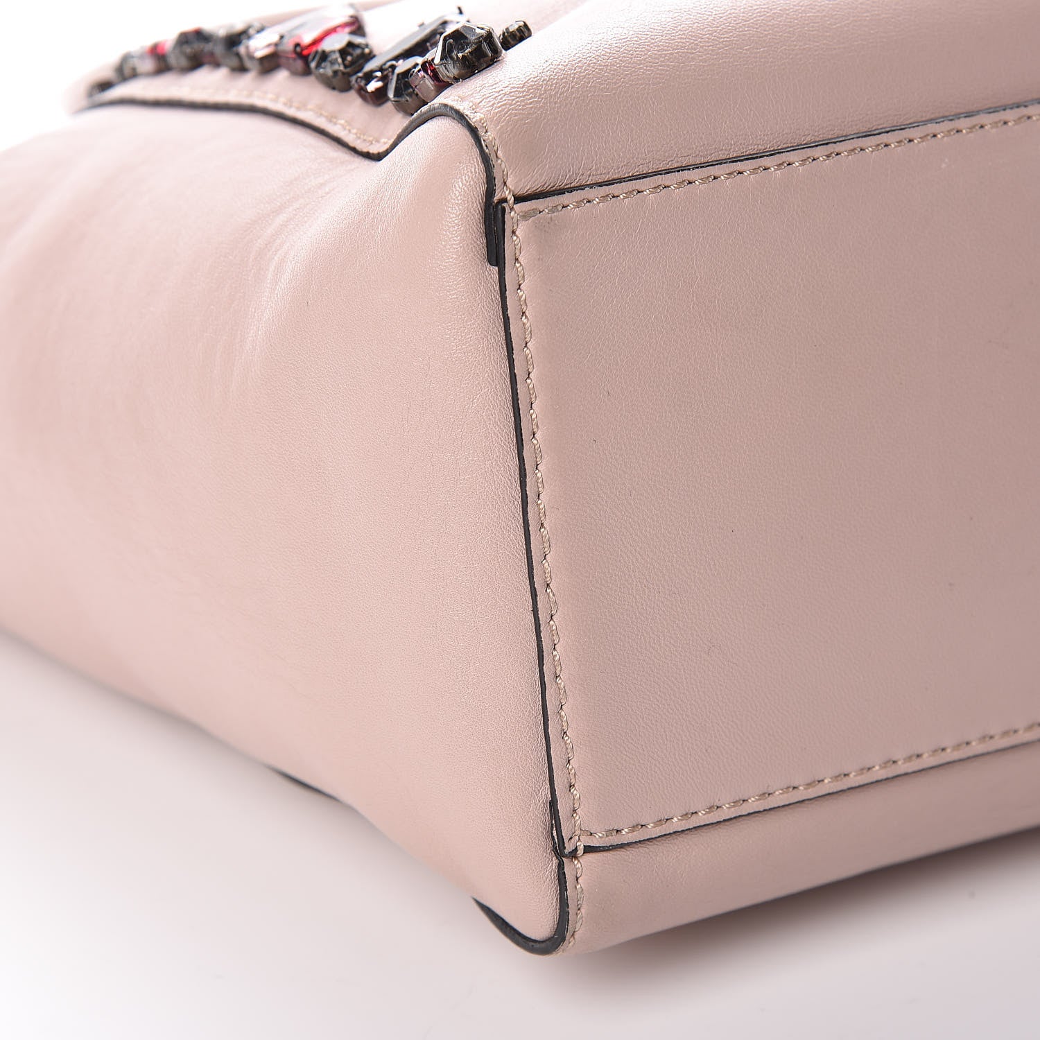 Valentino Garavani Nappa Crystal B Diamond Tote Light Pink 12 of 17