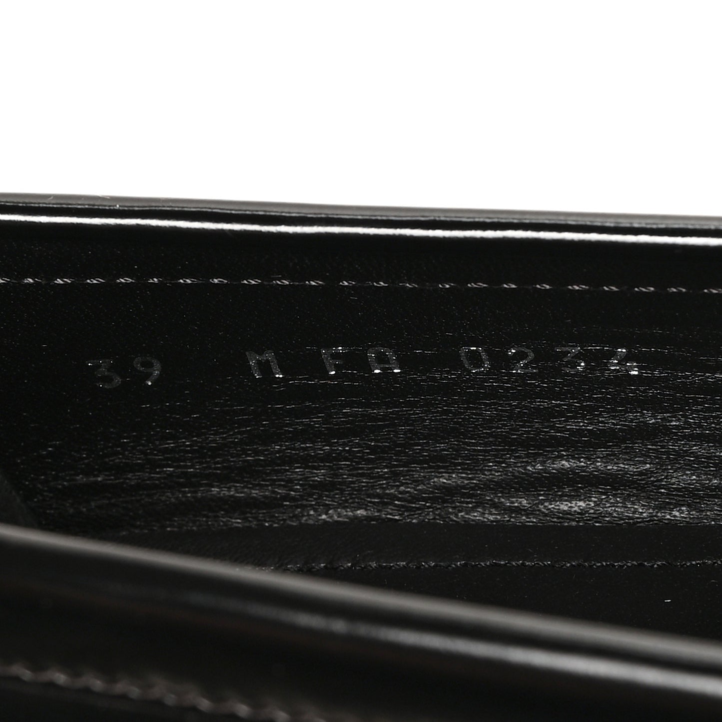 Glazed Calfskin Chess Flat Loafers 39 Black