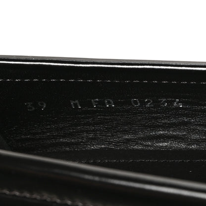 Louis Vuitton Glazed Calfskin Chess Flat Loafers 39 Black 9 of 9