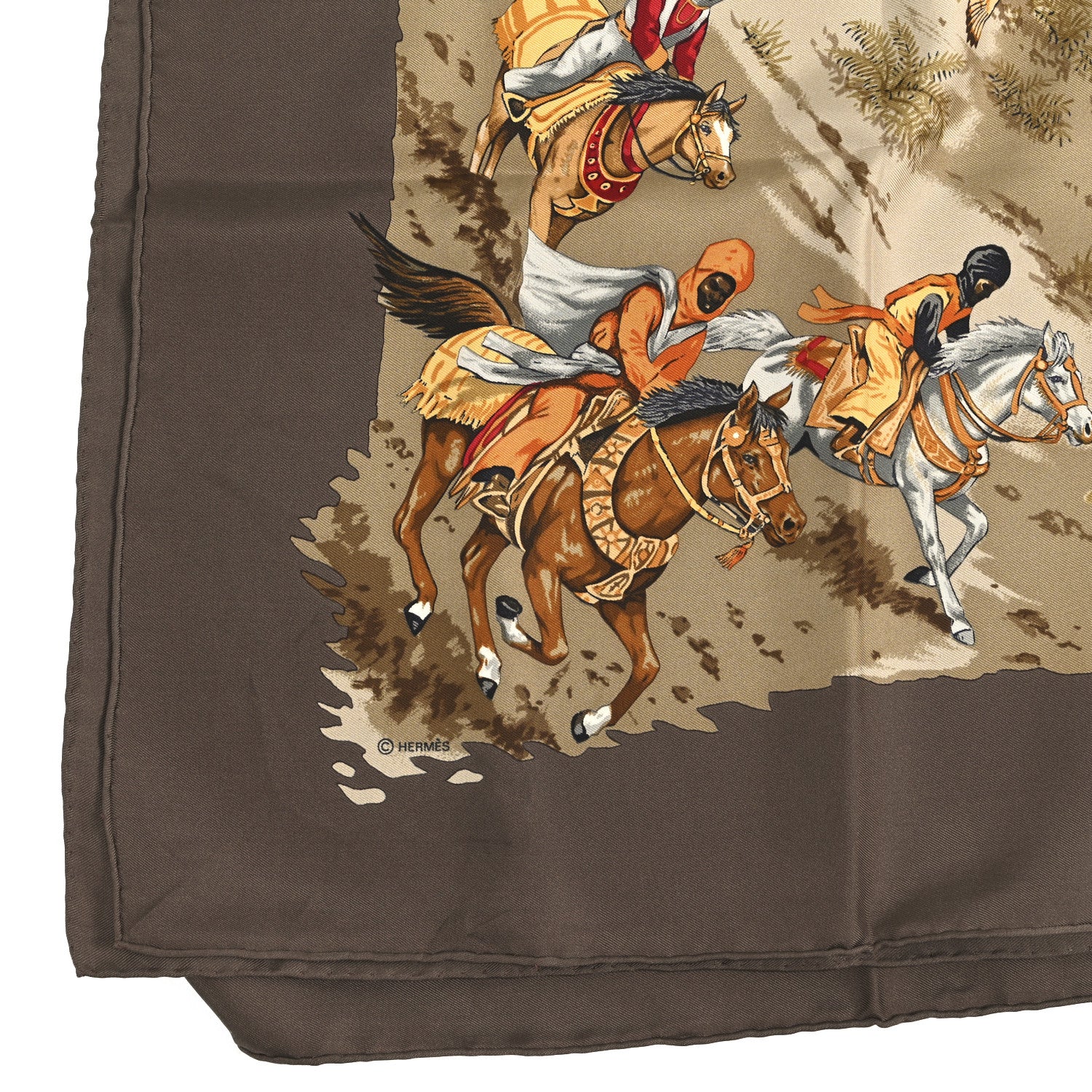 Hermes Silk Africa Scarf 90 Brown Multicolor 3 of 4