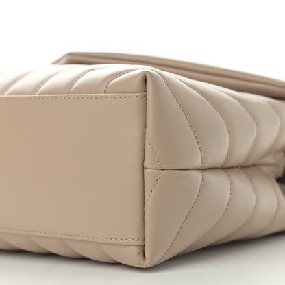 Saint Laurent Calfskin Y Quilted Monogram Small Loulou Chain Satchel Dark Beige 11 of 11